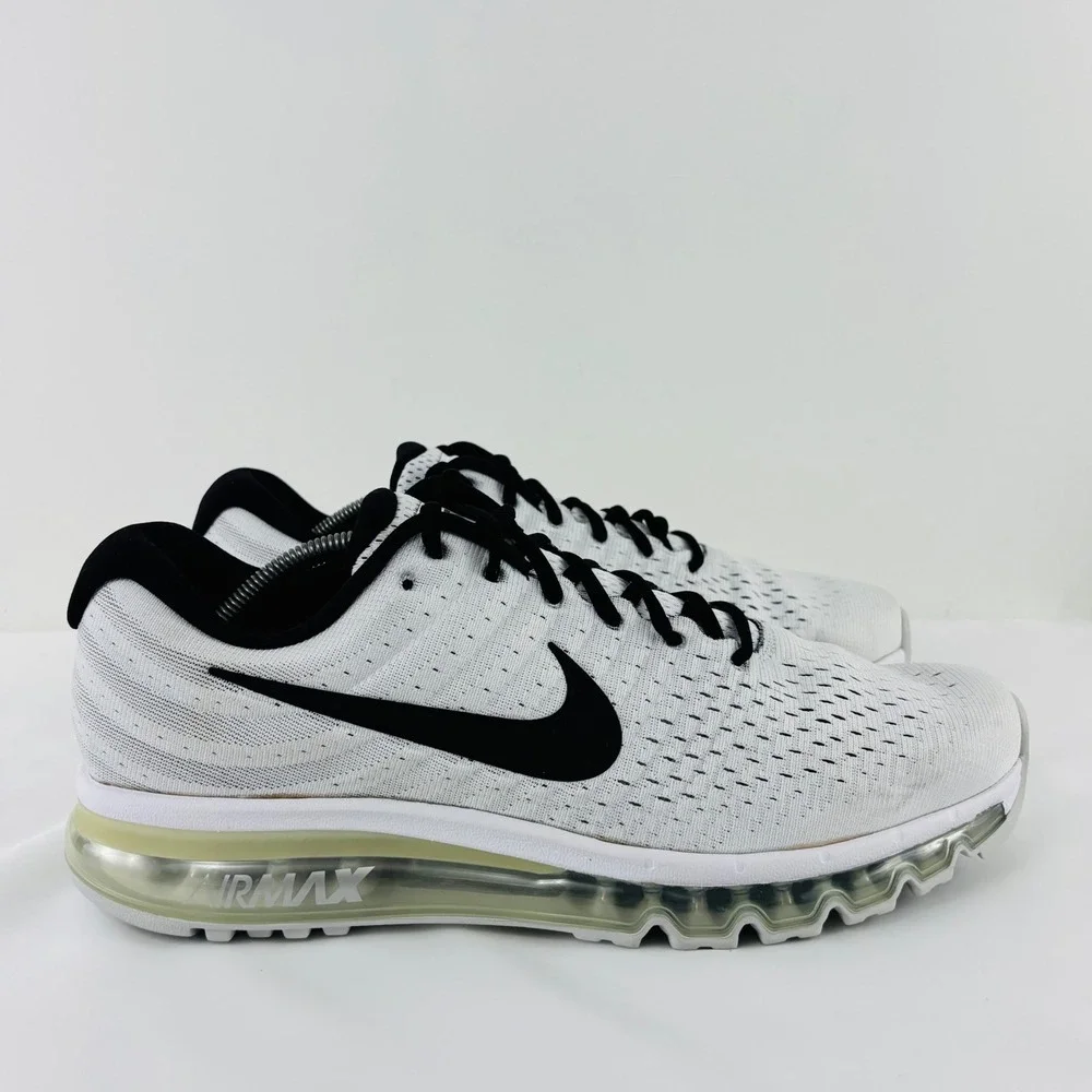 Nike Air Max 2017 Mens Running Shoes White Black 849559-100 Size 13